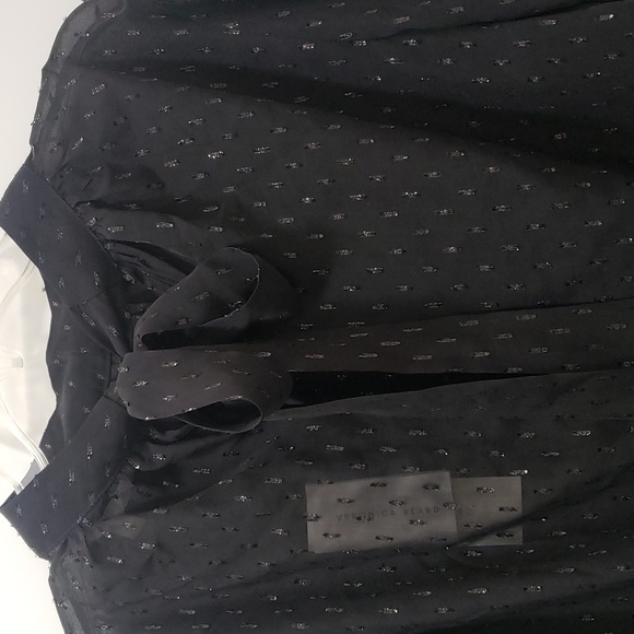 NWT Veronica Beard Black Sheer Top with Camisole - Picture 5 of 8